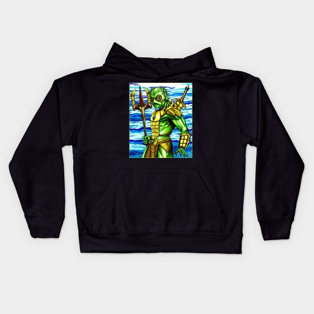 mer man Kids Hoodie by sapanaentertainment